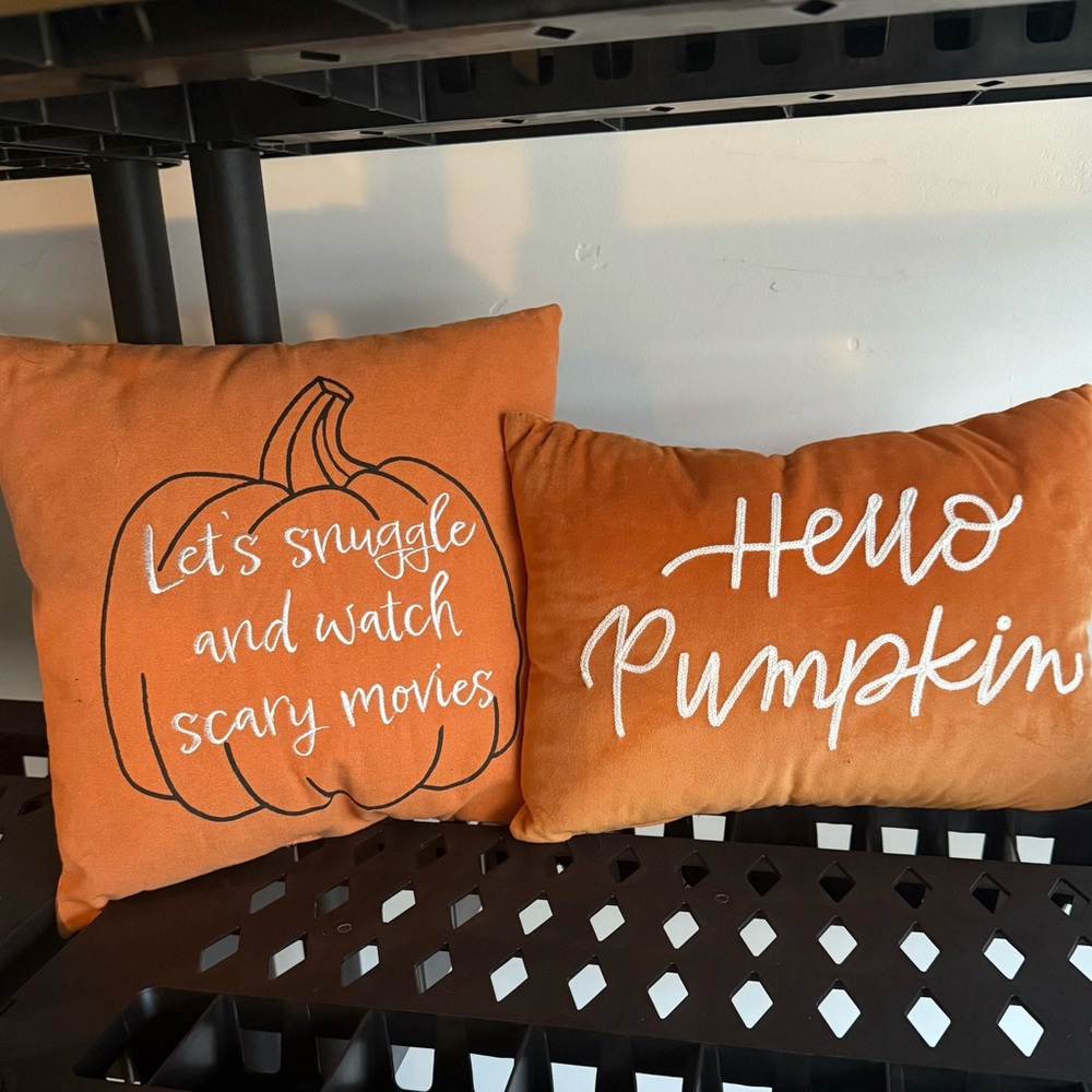 Target Orange Holiday Decor Pillows great for fall